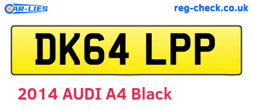 DK64LPP are the vehicle registration plates.