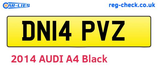 DN14PVZ are the vehicle registration plates.