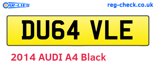 DU64VLE are the vehicle registration plates.