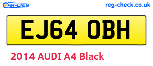 EJ64OBH are the vehicle registration plates.