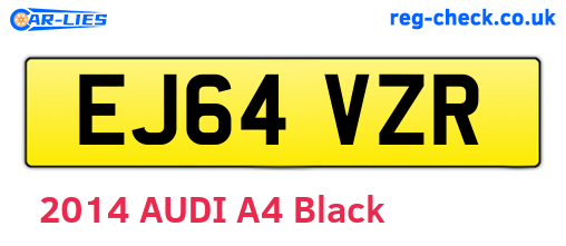EJ64VZR are the vehicle registration plates.
