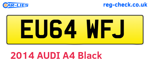 EU64WFJ are the vehicle registration plates.