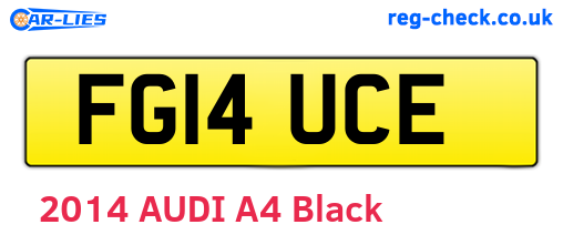 FG14UCE are the vehicle registration plates.