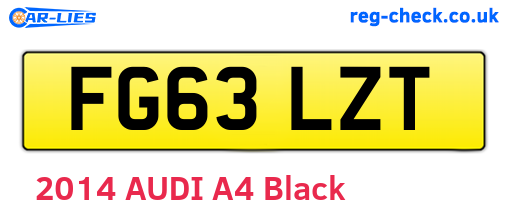 FG63LZT are the vehicle registration plates.