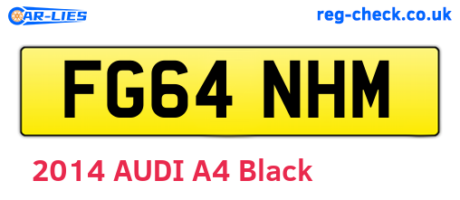 FG64NHM are the vehicle registration plates.