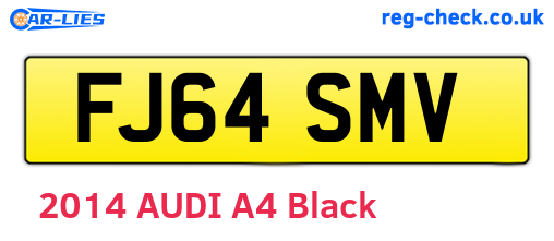 FJ64SMV are the vehicle registration plates.