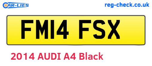 FM14FSX are the vehicle registration plates.