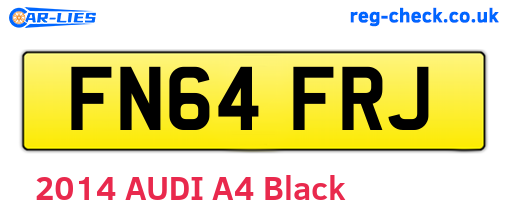 FN64FRJ are the vehicle registration plates.
