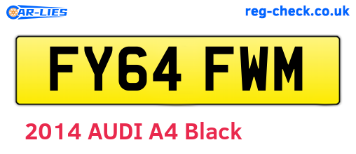 FY64FWM are the vehicle registration plates.