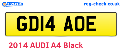 GD14AOE are the vehicle registration plates.
