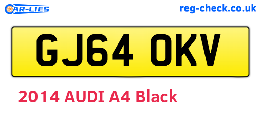 GJ64OKV are the vehicle registration plates.