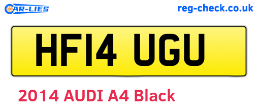 HF14UGU are the vehicle registration plates.