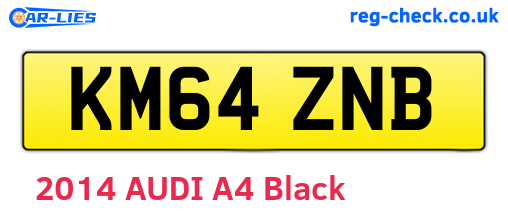 KM64ZNB are the vehicle registration plates.