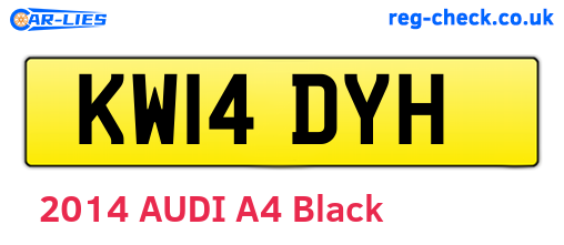 KW14DYH are the vehicle registration plates.