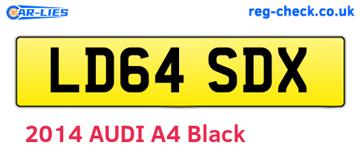 LD64SDX are the vehicle registration plates.