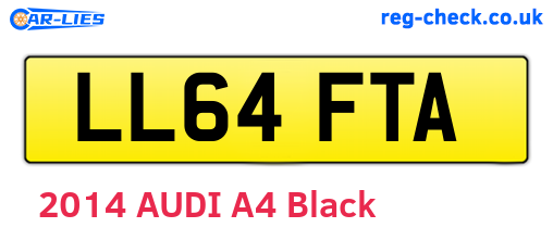 LL64FTA are the vehicle registration plates.
