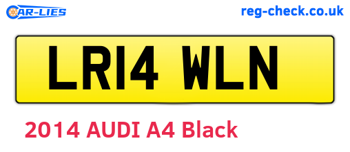 LR14WLN are the vehicle registration plates.