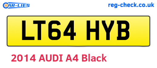 LT64HYB are the vehicle registration plates.