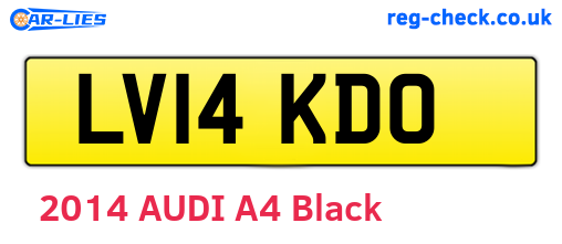 LV14KDO are the vehicle registration plates.