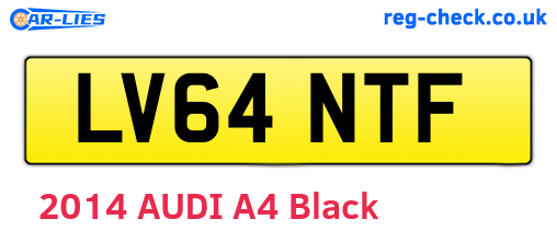 LV64NTF are the vehicle registration plates.