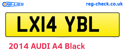 LX14YBL are the vehicle registration plates.