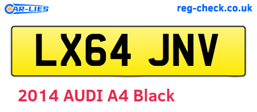 LX64JNV are the vehicle registration plates.