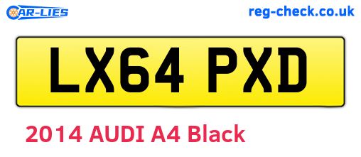LX64PXD are the vehicle registration plates.