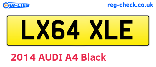 LX64XLE are the vehicle registration plates.