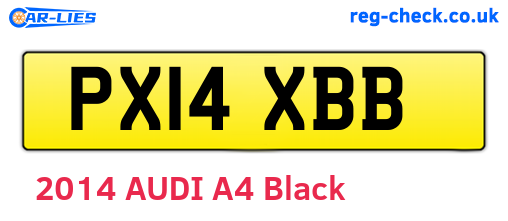 PX14XBB are the vehicle registration plates.
