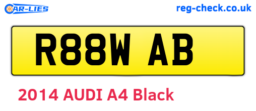 R88WAB are the vehicle registration plates.