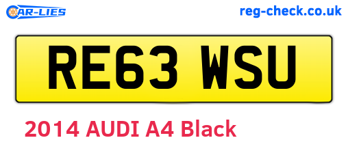 RE63WSU are the vehicle registration plates.