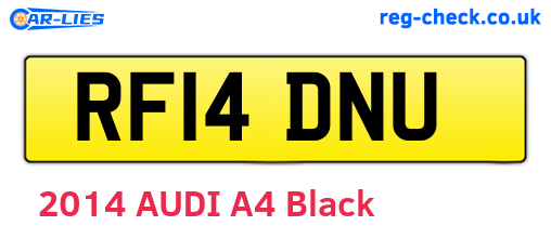 RF14DNU are the vehicle registration plates.