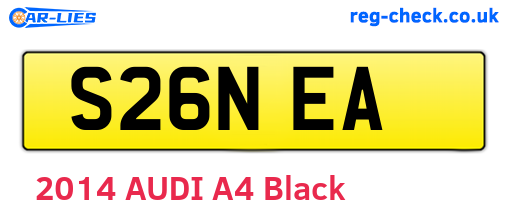 S26NEA are the vehicle registration plates.