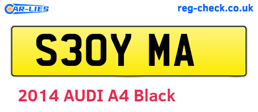 S30YMA are the vehicle registration plates.