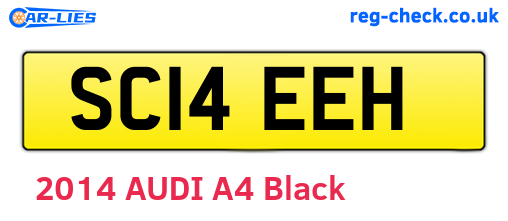 SC14EEH are the vehicle registration plates.