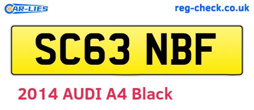 SC63NBF are the vehicle registration plates.