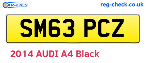 SM63PCZ are the vehicle registration plates.