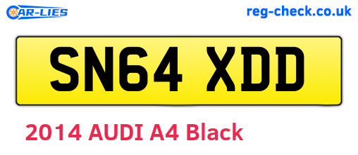 SN64XDD are the vehicle registration plates.