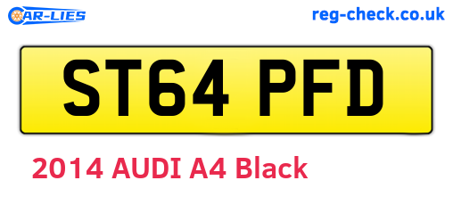 ST64PFD are the vehicle registration plates.