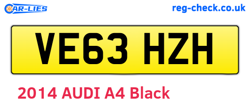 VE63HZH are the vehicle registration plates.