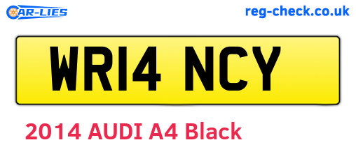 WR14NCY are the vehicle registration plates.