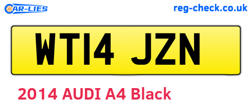 WT14JZN are the vehicle registration plates.