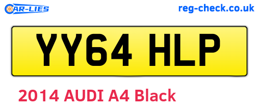 YY64HLP are the vehicle registration plates.