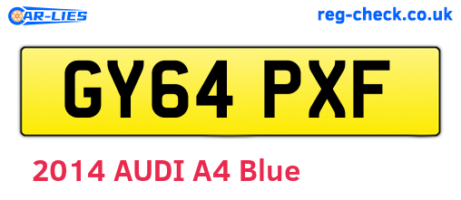 GY64PXF are the vehicle registration plates.