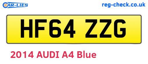 HF64ZZG are the vehicle registration plates.