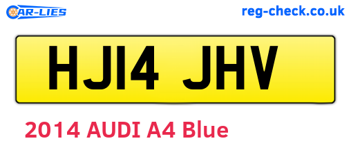 HJ14JHV are the vehicle registration plates.