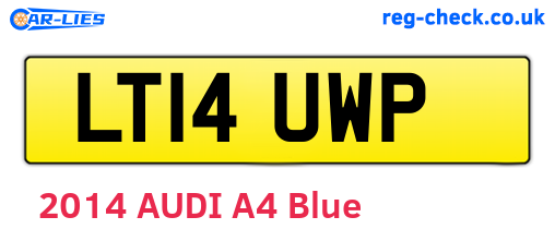 LT14UWP are the vehicle registration plates.