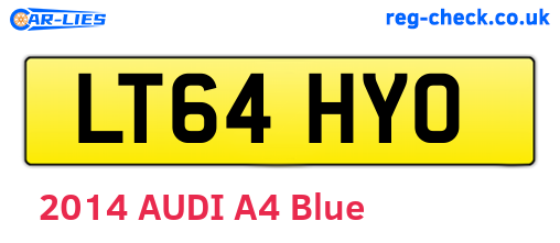 LT64HYO are the vehicle registration plates.