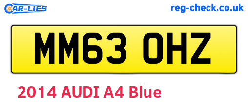 MM63OHZ are the vehicle registration plates.