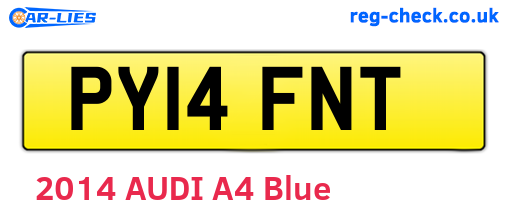PY14FNT are the vehicle registration plates.